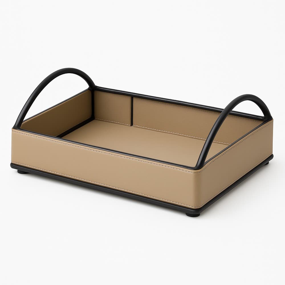 ถาดวางของหนังพรีเมี่ยมสำหรับโต๊ะทำงาน