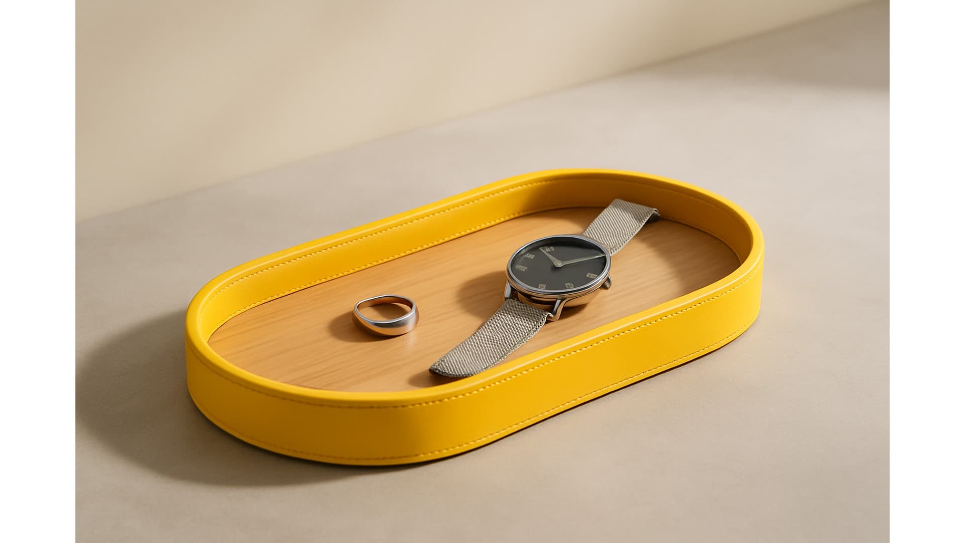 ถาดอเนกประสงค์หุ้มหนังพรีเมี่ยม ดีไซน์โมเดิร์น