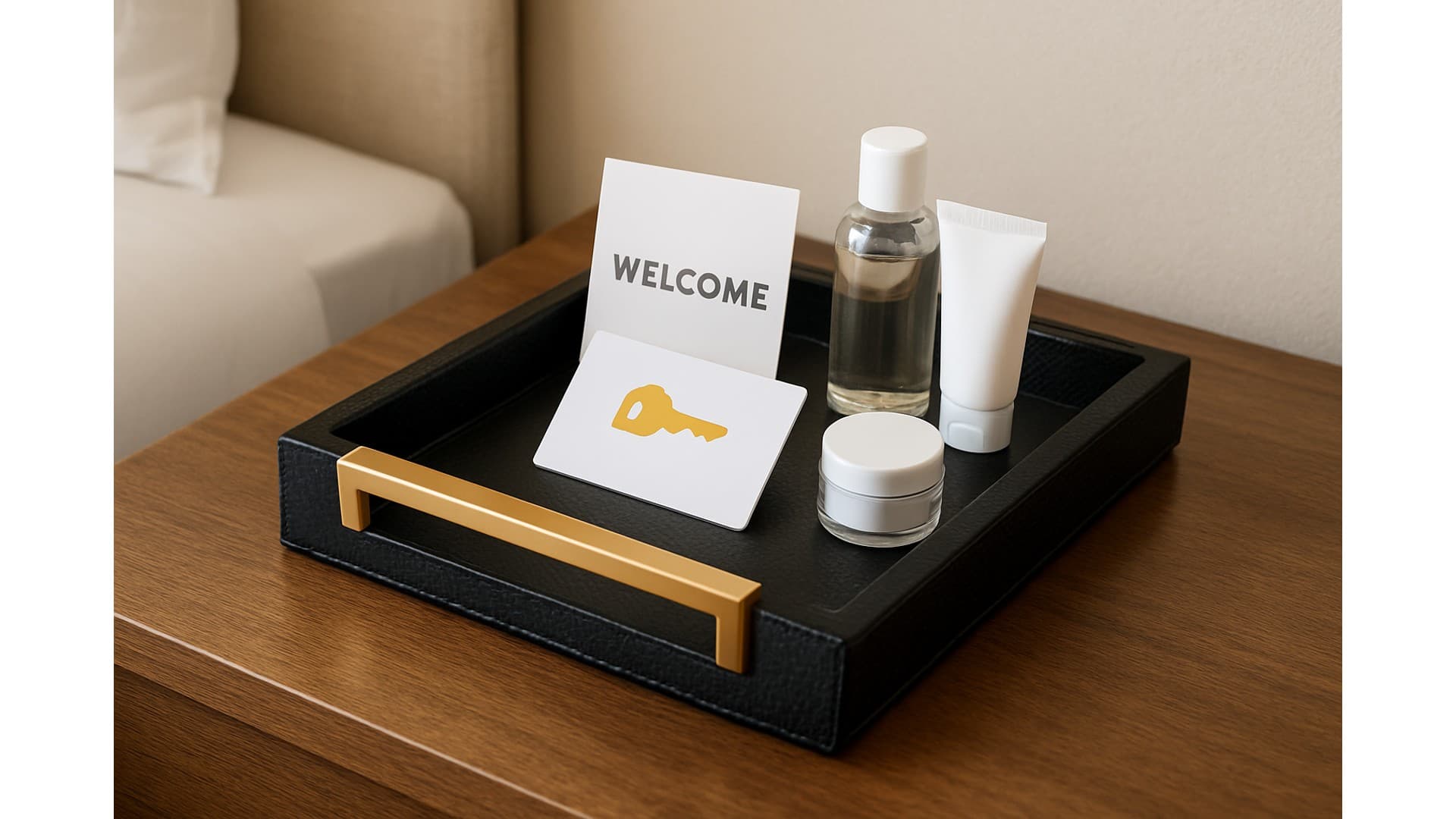 Woven Leather Valet Tray – Premium Hotel & Home